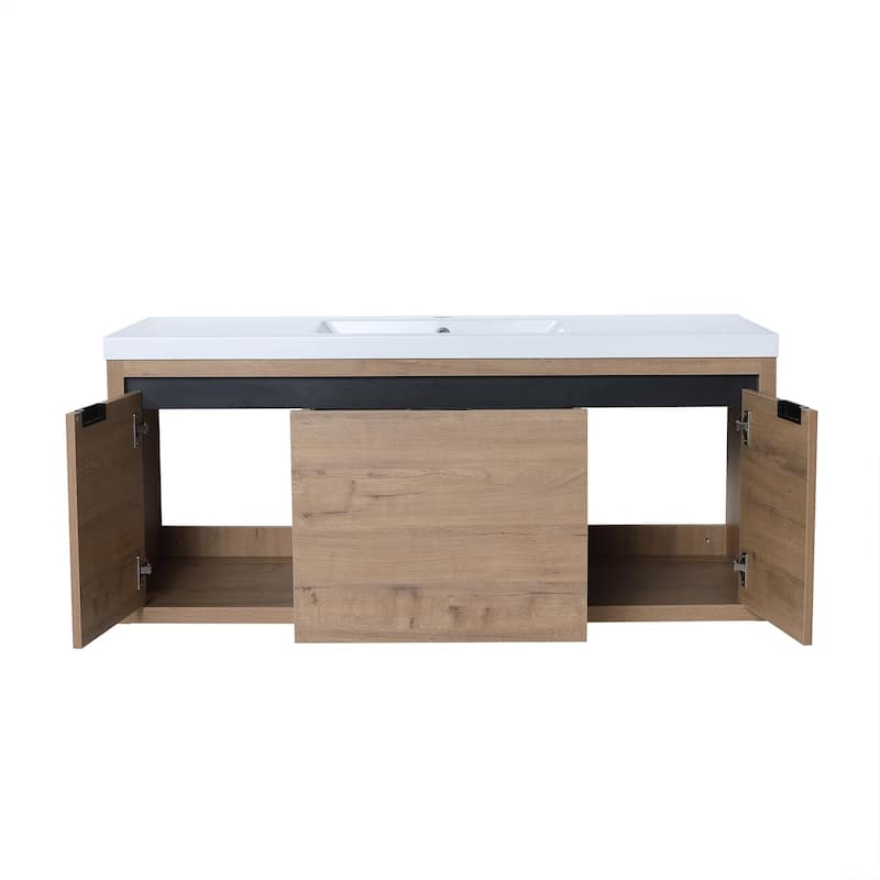48 inch Bathroom Vanity with White Resin Top and Basin