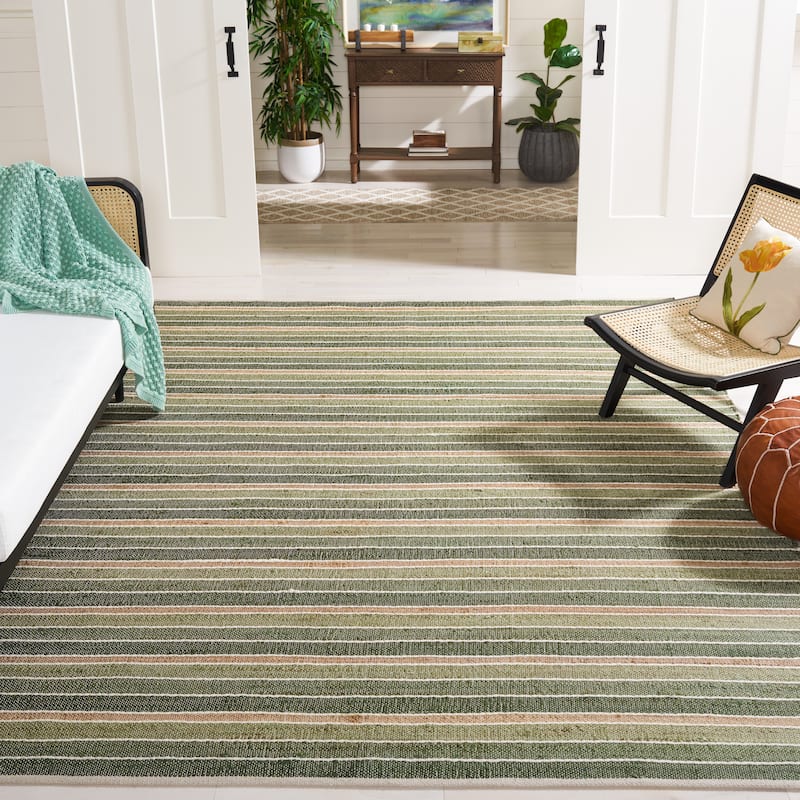SAFAVIEH Handmade Striped Kilim Veloudo Stripe Wool Rug