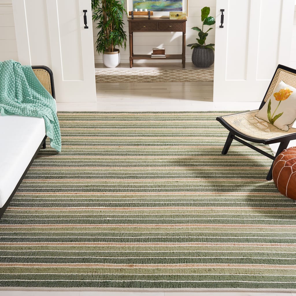 SAFAVIEH Handmade Striped Kilim Veloudo Stripe Wool Rug