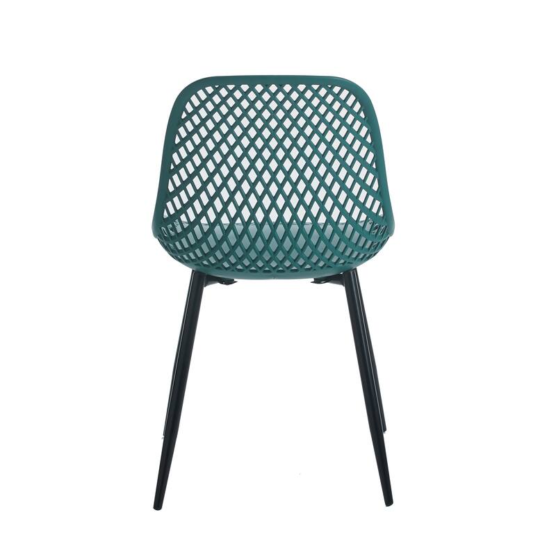 Porthos Home Egil Dining Chairs Set Of 2, Plastic Back, Iron Legs