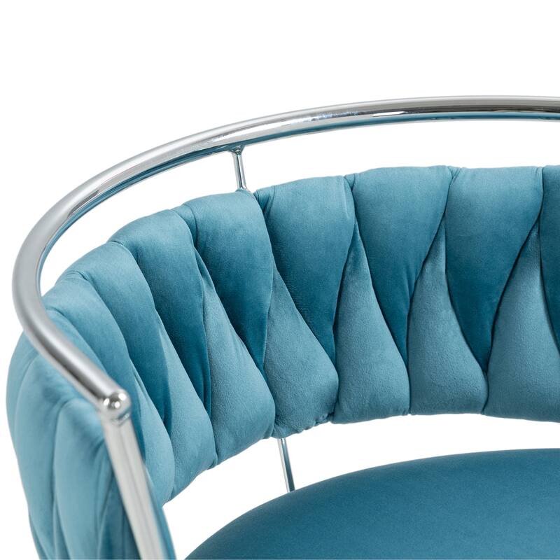 Modern Velvet 26" Adjustable Swivel Bar Stools (Set of 4)