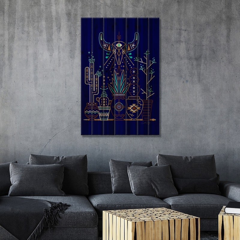Santa Fe Garden II Print On Wood by Cat Coquillette - Multi-Color