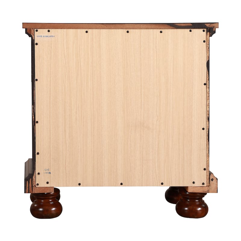 Modern Cherry Wooden Nightstand/Bedside Table with 2 Drawers