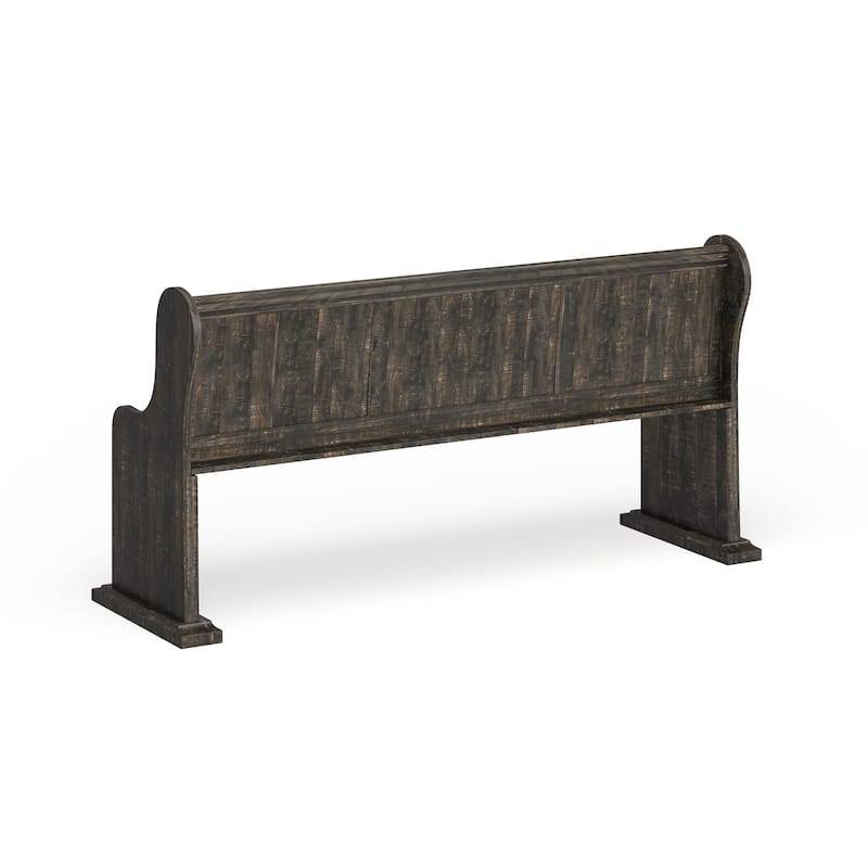 Magnussen Home Bellamy Peppercorn Bench - 67.75"W x 20.5"D x 34.38"H