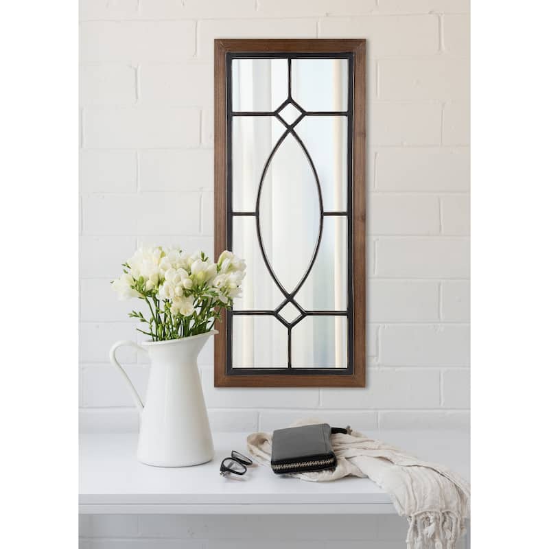Kate and Laurel Bakersfield Wood Framed Mirror