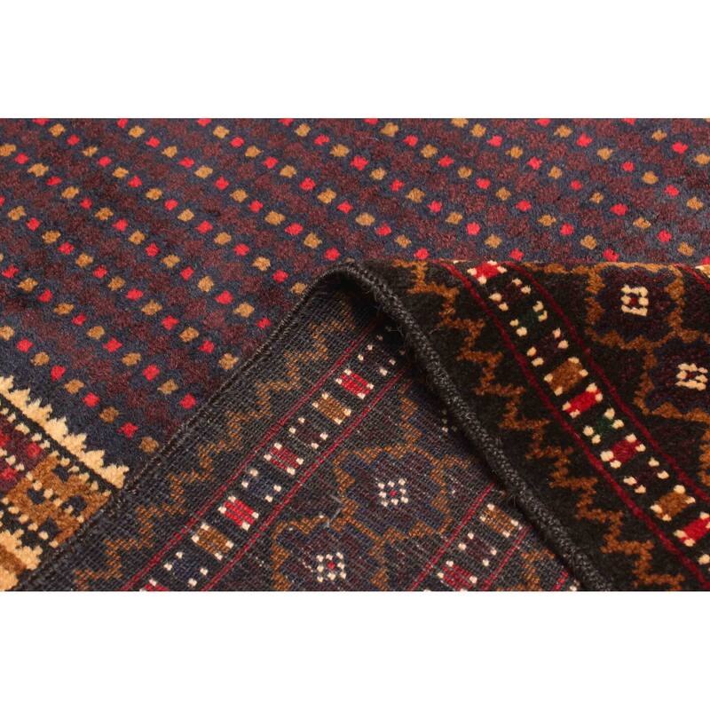 ECARPETGALLERY Hand-knotted Teimani Dark Brown Wool Rug - 2'9 x 4'11