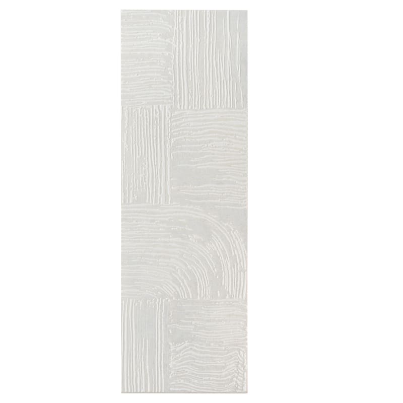 Terrain 12x36 Off-White Ceramic Large Format Trowel Plaster-Style Wall Tile (5.82 sq ft/case) - 4 Pack