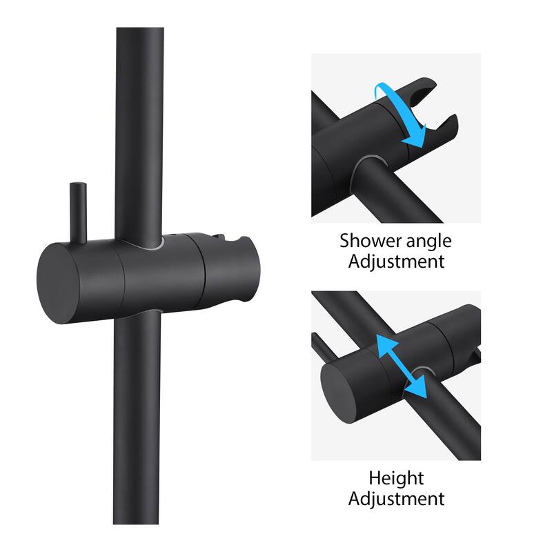Luxier SB01-30 30 in. Adjustable Slide Bar for Handheld Showerheads
