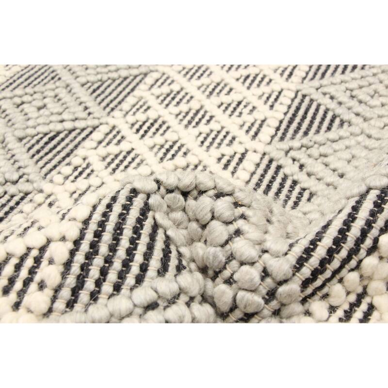 ECARPETGALLERY Braid weave Sienna Cream Wool Rug - 5'3 x 7'5