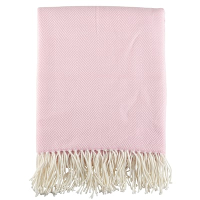 Saro Acrylic Herringbone Throw