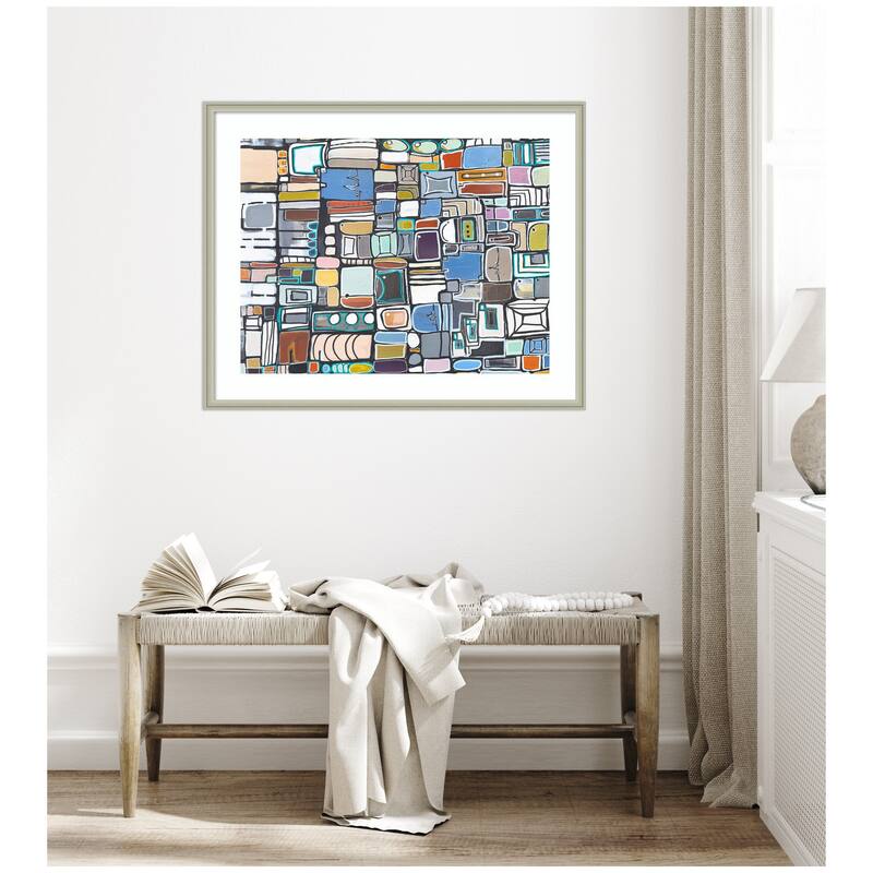 Kate and Laurel Framed Art Newsprint Horizontal by Leah Nadeau
