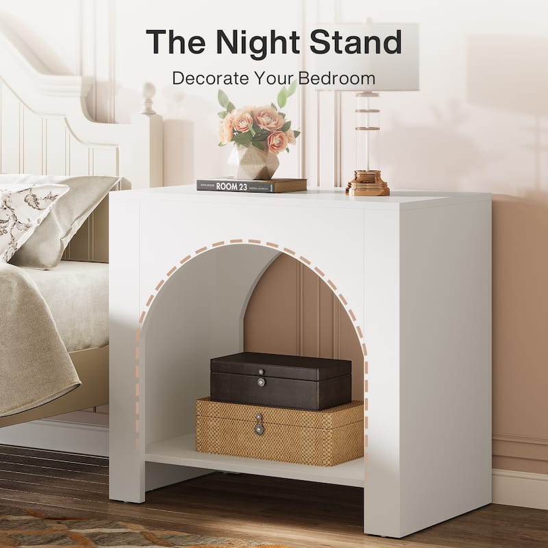 Farmhouse Night Stand Bedside Table for Bedroom Home Living Room