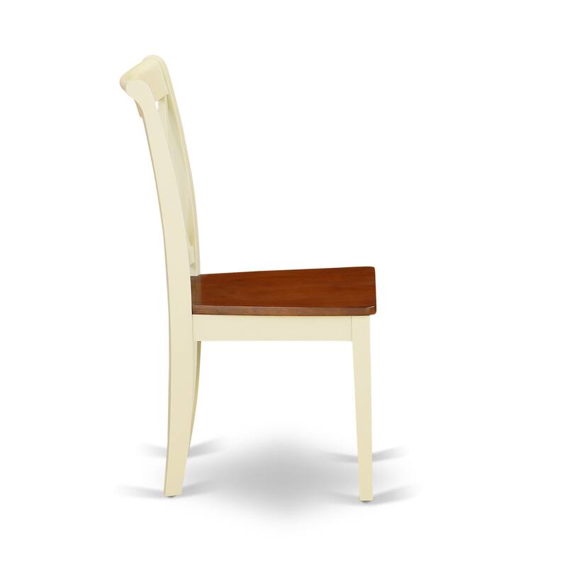 East West Furniture Dining Room Furniture Set- a Rectangle Kitchen Table and Dining Chairs, Buttermilk & Cherry (Pieces Option)