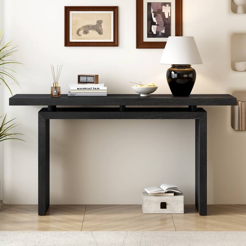 Modern Simple Style Console Table with Floating Desktop Effect, for Entryways, Hallways, Living Rooms and Sofas