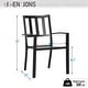 preview thumbnail 17 of 54, MAISON ARTS 9-Piece Patio Dining Set, 60 Inch Square Metal Table and 8 Metal Dining Chairs