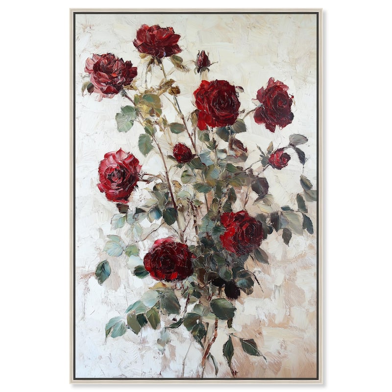 Velvet Vermilion I Canvas by Art Remedy - Silver - 30" x 45"
