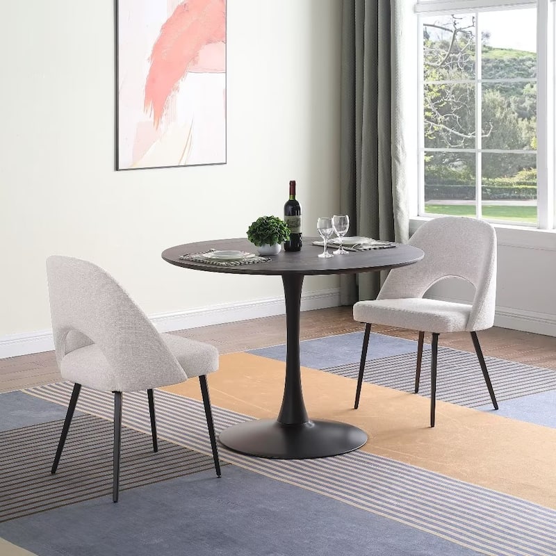 Morden Fort Modern Round Dining Table for Kitchen, Living Room