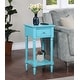 preview thumbnail 10 of 44, Copper Grove Dalem 1 Drawer Accent Table with Shelf Sky Blue