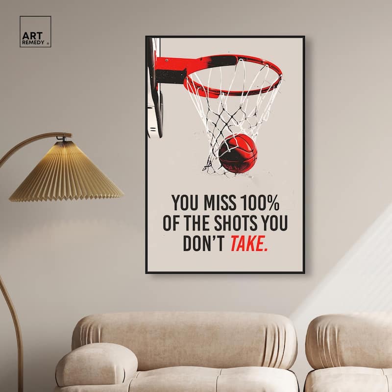 The Shots You Take Hoop Canvas by Art Remedy