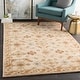 preview thumbnail 1 of 3, Hand-tufted Wendy Beige/Green Wool Area Rug - 6' x 9' Oval Brown/Tan - 6' x 9' Oval