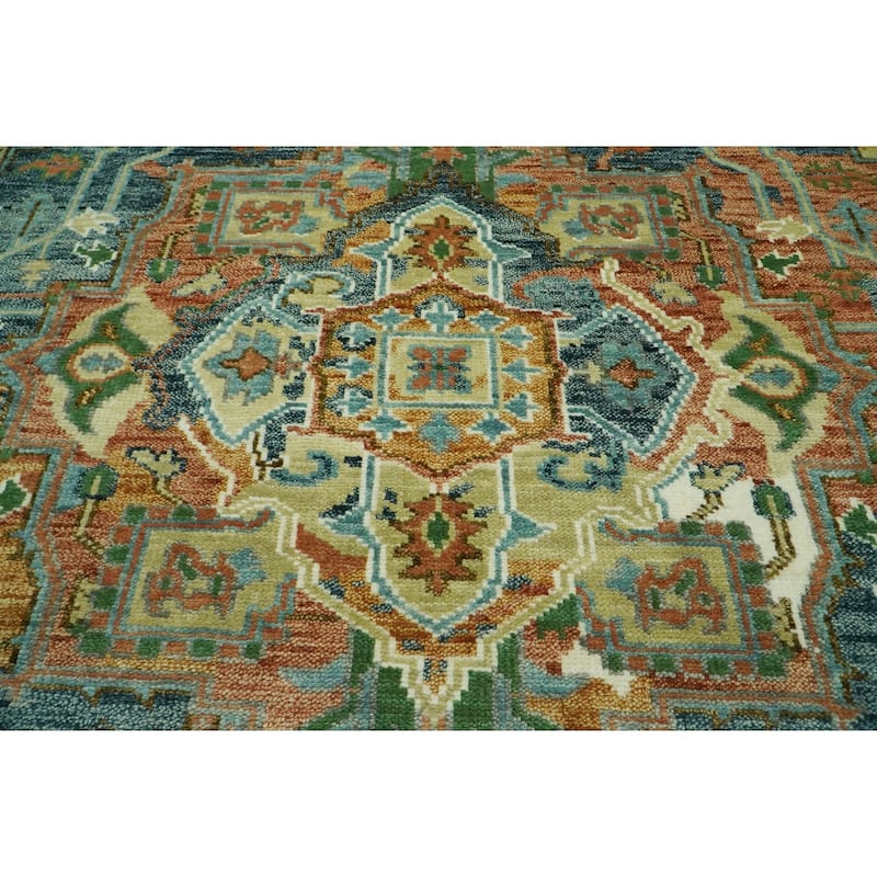 Multi Size Hand Knotted Oushak Rust Oriental Rug by LoomBloom