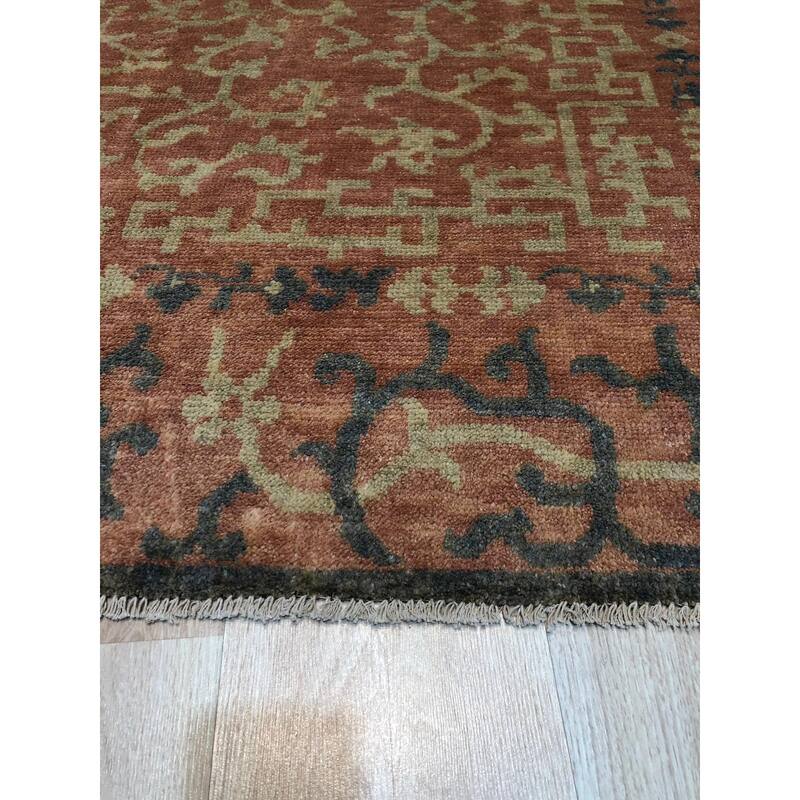 Red Transitional Ningxia Rug, Chinese design Area Rug