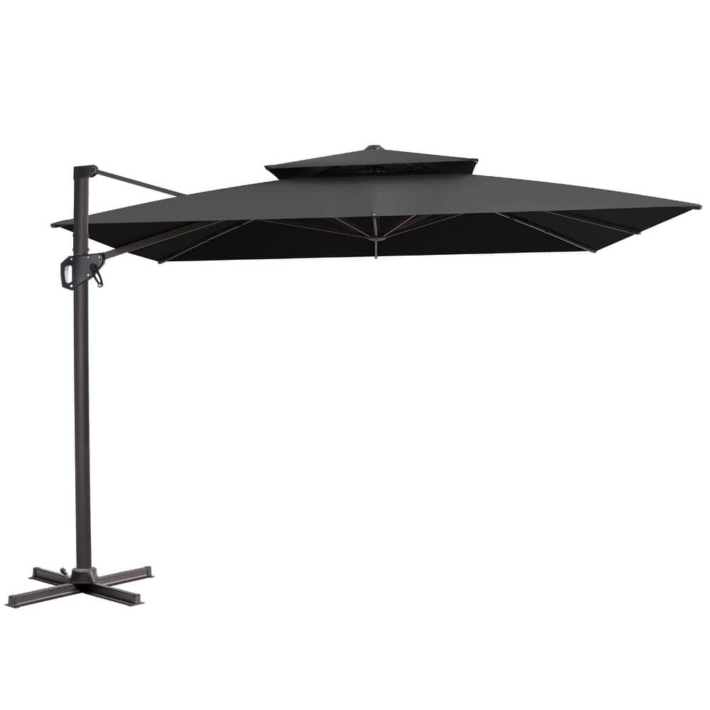 VredHom 10 X 10 ft Square Patio Cantilever-Offset Aluminum Umbrella