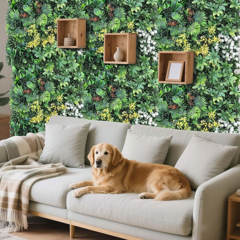 50x50cm Artificial Grass Wall Panels, Greenery Privacy Backdrop