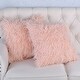 preview thumbnail 1 of 77, Karenne FauxFur Throw Pillow Covers (Set of 2), NO INSERT 20" x 20" - Rose