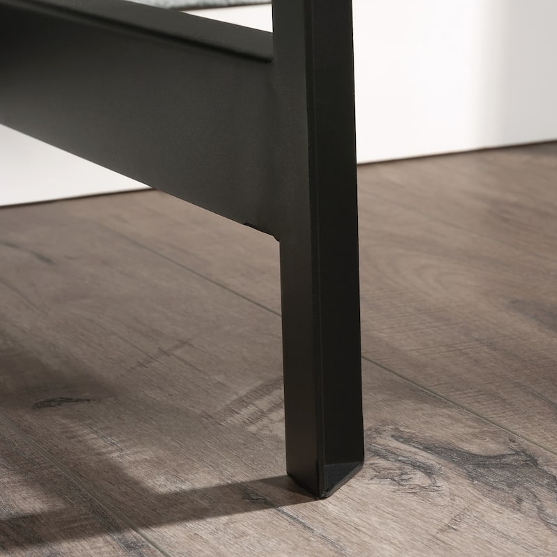 Wood Modern Computer Desk with Spacious Desktop and 4 drawers, Brown