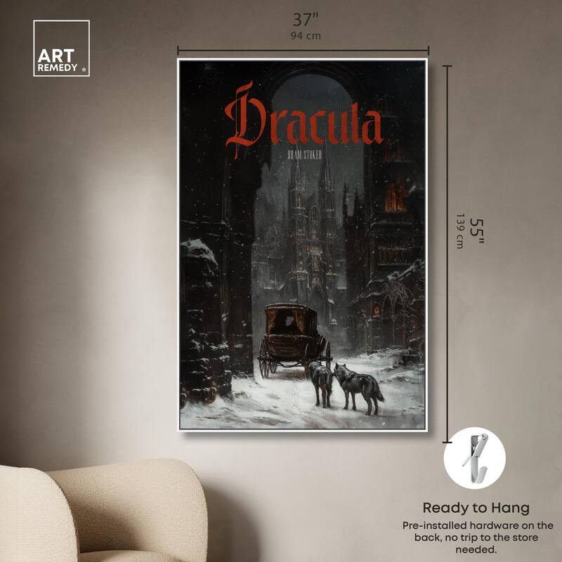 Dracula Gothic Cover Canvas by Art Remedy