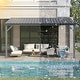 preview thumbnail 31 of 47, Domi Lean to Gazebo, Outdoor Hardtop Wall Mounted Gazebo with Sloping Galvanized Steel Roof