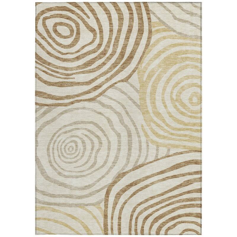 HomeRoots Abstract Transitional Rectangle Outdoor Rug