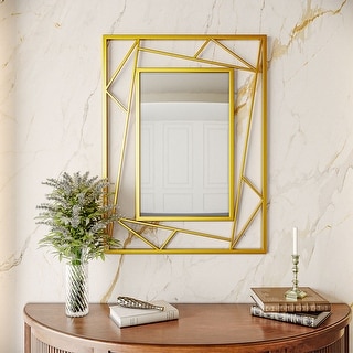 Moasis Decorative Framed Gold Finish Glam Wall Mirror - Bed Bath ...