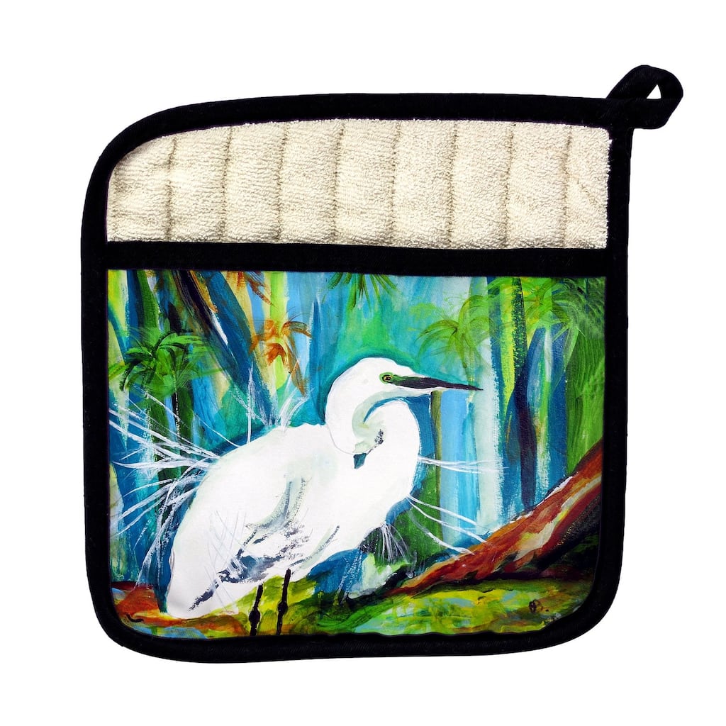 Acyrlic Egret Pot Holder - 9x9