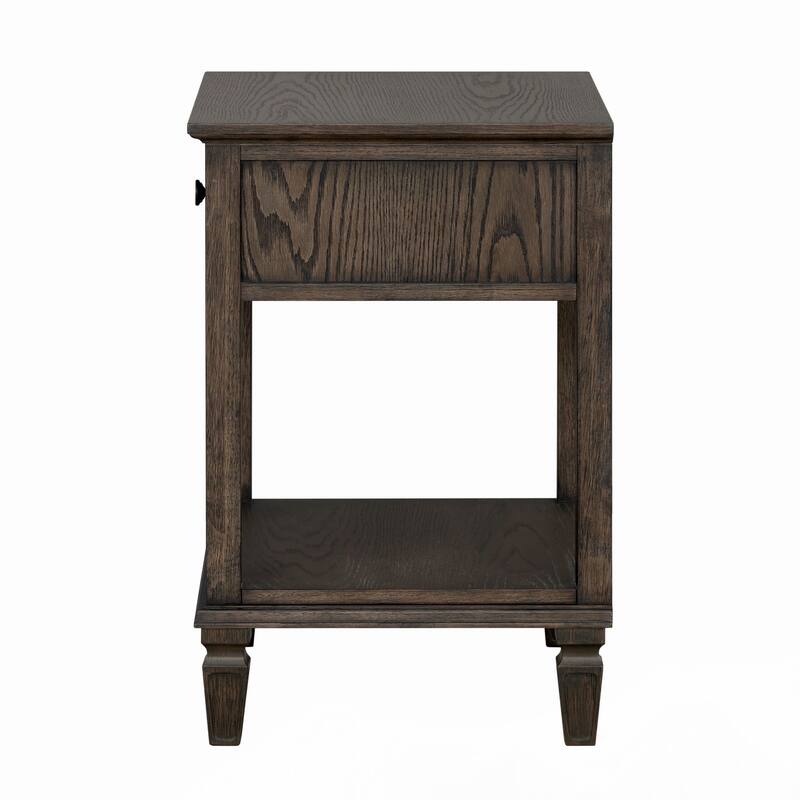 Victoria Bedside Table Antique Brown