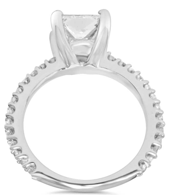 Princess Cut Diamond 1 1/3 ct Engagement Ring White Gold