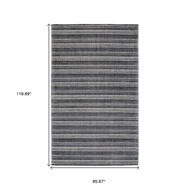HomeRoots Striped Industrial Rectangle Area Rug