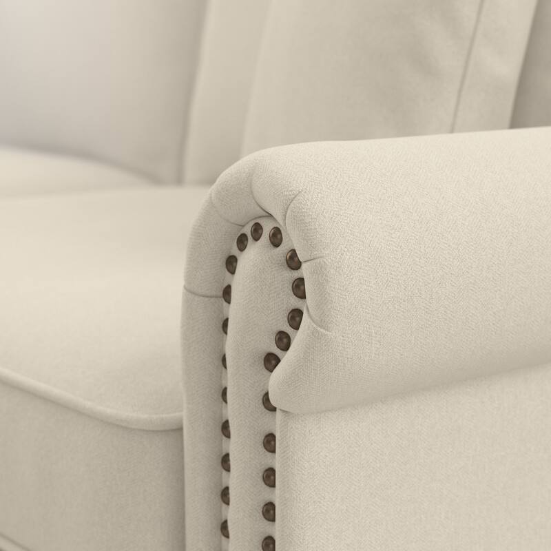 Bush Furniture Coventry Living Room Accent Chair with Ottoman Set