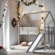preview thumbnail 14 of 22, Kid-Friendly Design Twin over Full House Bunk Bed with Slide and Built-in Ladder, Full-Length Guardrail