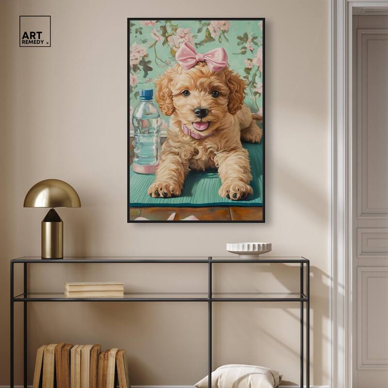 Goldendoodle Dainty Yoga Canvas by Art Remedy