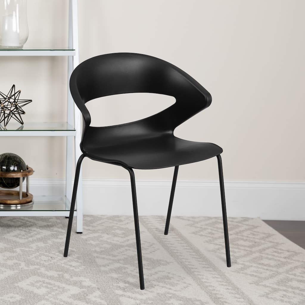 440 lb. Capacity Cafe Style Stack Chair with Flexible Back Design