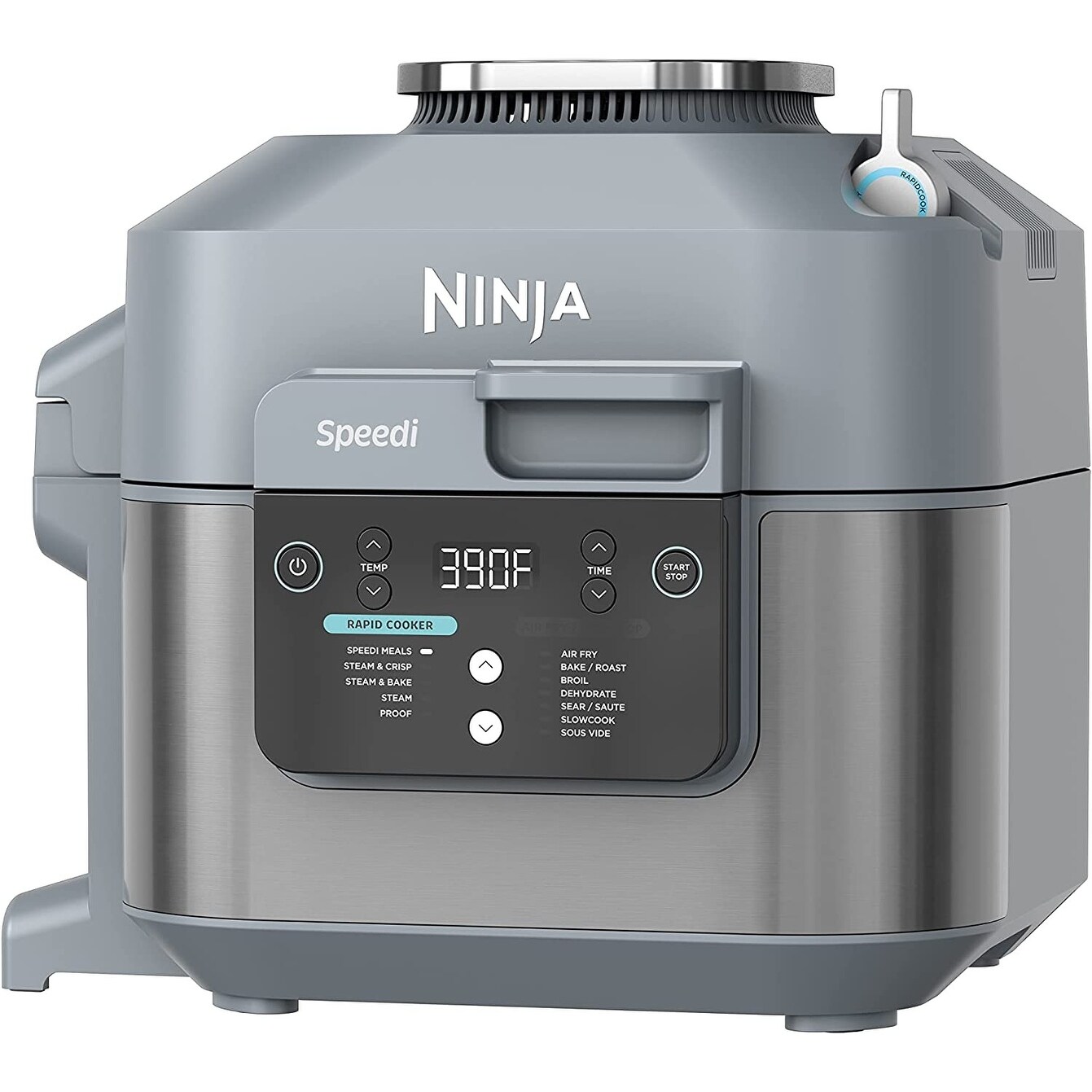 Ninja SF301 Speedi Rapid Cooker Air Fryer Sea Salt Gray Bed