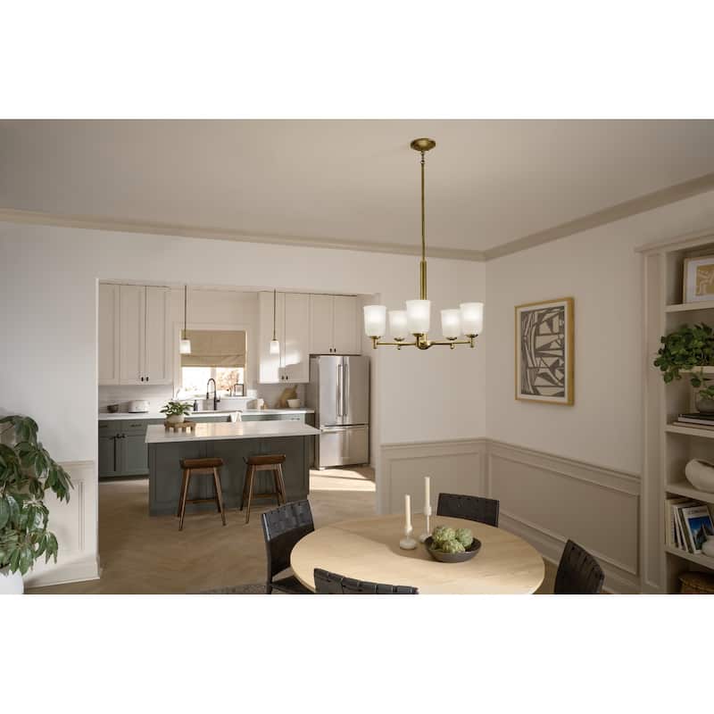 Kichler Lighting Shailene 1-Light Natural Brass Mini Pendant Light - 11.25