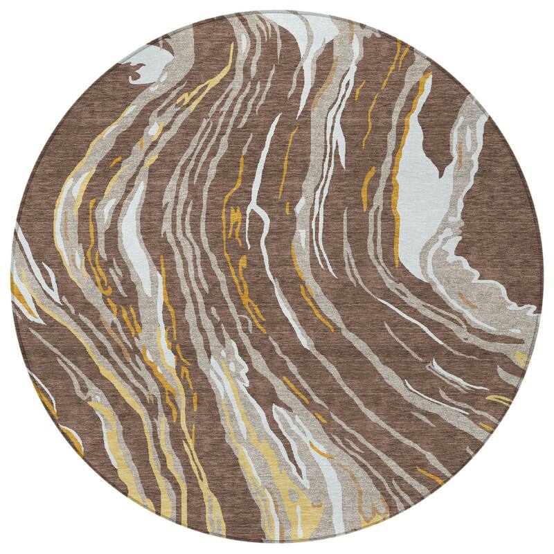 HomeRoots Abstract Transitional Rectangle Outdoor Rug