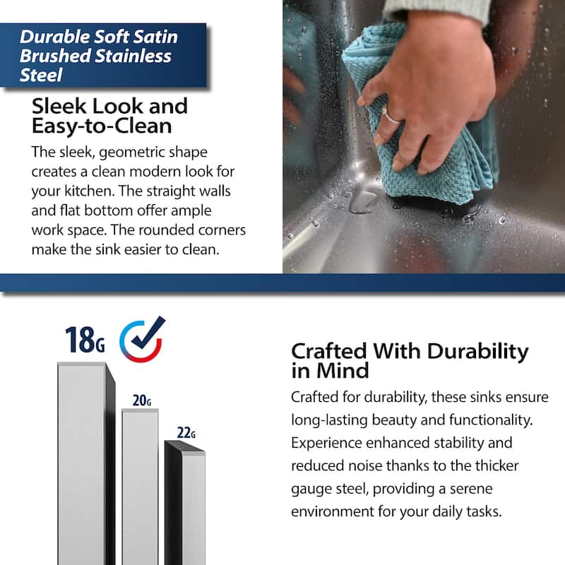 Karran USA NC-425-PK1 23-1/8" Undermount Single Basin Stainless Steel