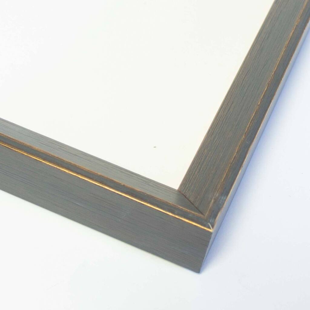 49x14 Frame Grey Solid Wood Picture Frame Width 0.75 Inches | Interior Frame Depth 0.5 Inches