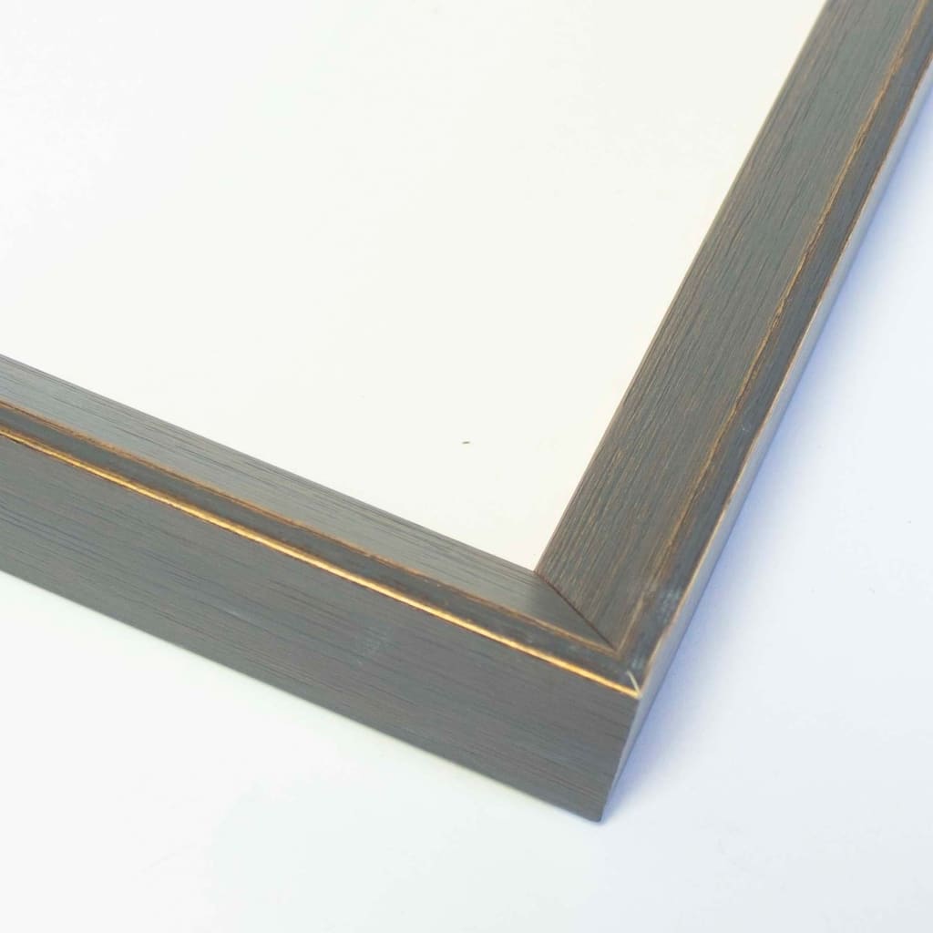 9x7 Frame Grey Solid Wood Picture Frame Width 0.75 Inches | Interior Frame Depth 0.5 Inches