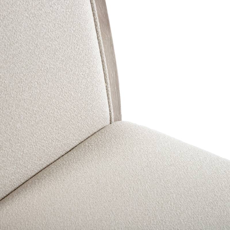 Furniture of America Yetaria Modern Farmhouse Natural Wood Upholstered Side Chair (Set of 2)