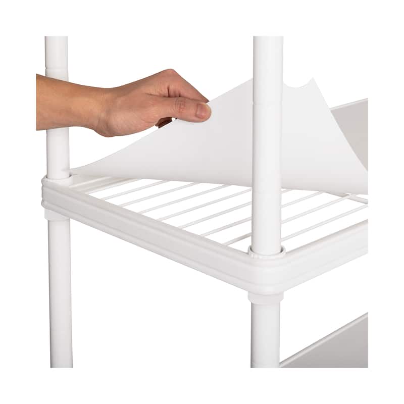 Seville Classics HOME 4-Tier Steel Shelving with Shelf Liners
